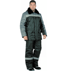 Костюм РЕГИОН зимний, черный-серый