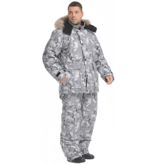 Костюм ХАНТЕР утепленный, волки (серый)