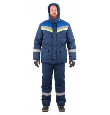 Костюм УРЕНГОЙ зимний, т/.синий-василек, 4 кл пояс